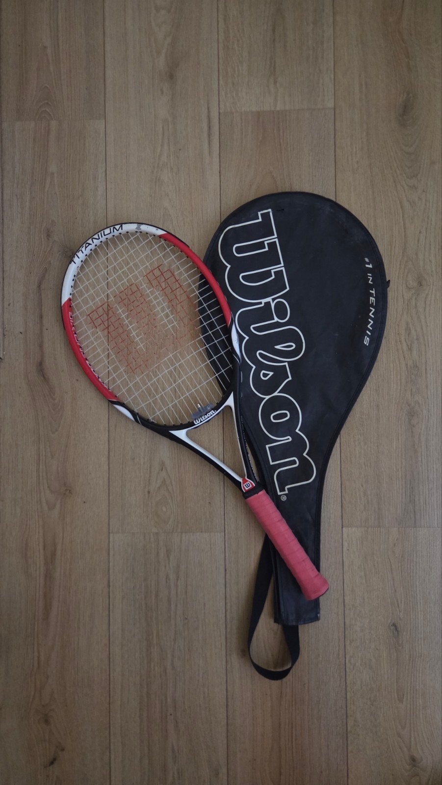 Wilson Six.One Comp Titanium Tennisracket met hoes, Ophalen of Verzenden, Gebruikt, Racket, Wilson