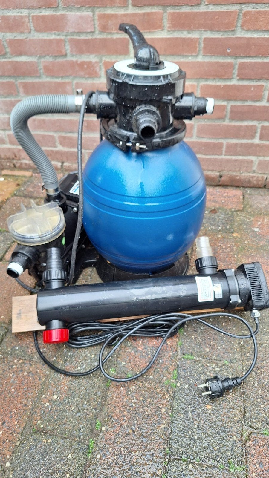 Zwembad zandfilterpomp met UV-lamp en toebehoren, Ophalen, Gebruikt, Zwembadpomp