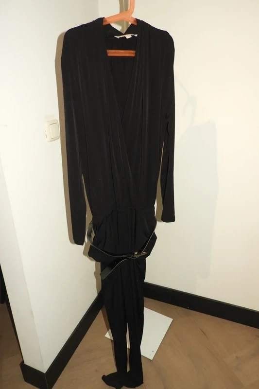Michael Kors stretch jumpsuit zwart mooie riem erbij mt S, Kleding | Dames, Jumpsuits, Michael Kors, Verzenden, Zwart, Zo goed als nieuw