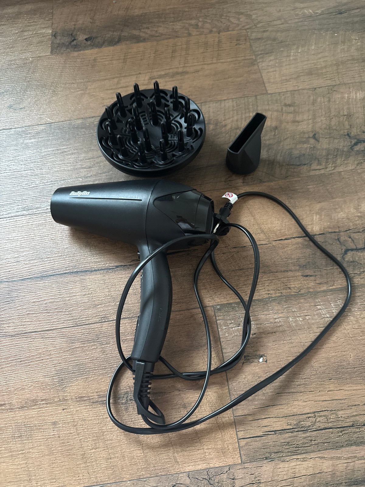 BaByliss Föhn met diffuser en opzetstuk, Ophalen of Verzenden, Zo goed als nieuw, Haarverzorging