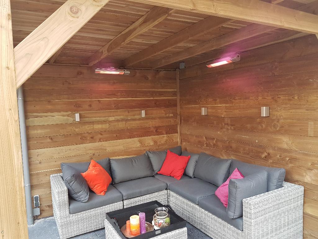 Infrarood heater, terrasheater, ultra low glare 1500 watt, Tuin en Terras, Terrasverwarmers, Elektrisch, Nieuw, Ophalen of Verzenden