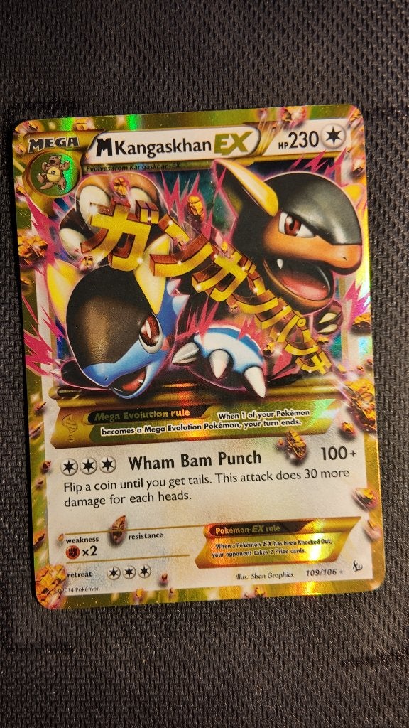 M Kangaskhan-EX 109 Flashfire | Pokemon kaart, Ophalen, Losse kaart, Foil