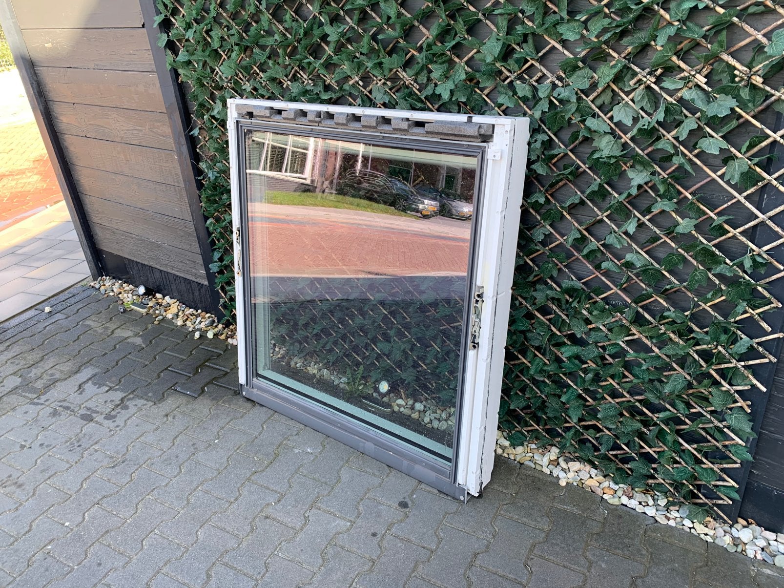GGU SK06 KUNSTSTOF VELUX DAKRAAM 114x118 MET ROLGORDIJN, Doe-het-zelf en Verbouw, Ophalen, Zo goed als nieuw, Dakraam, 80 tot 120 cm