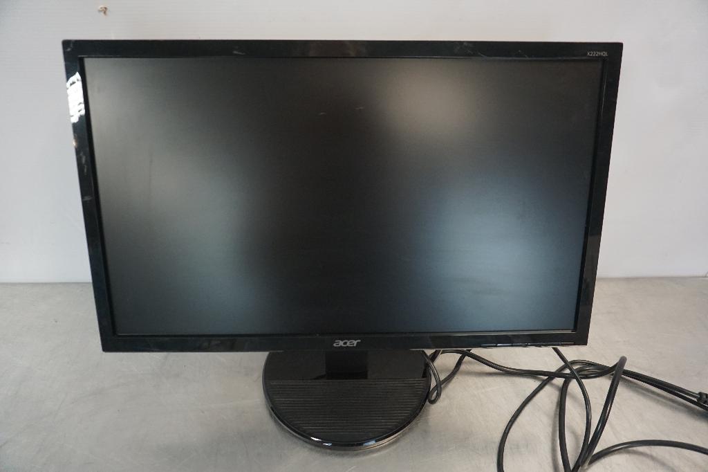 Acer K222HQL Monitor - Full HD Beeldscherm + toetsenbord, Gebruikt, Full HD, LED, 60 Hz of minder