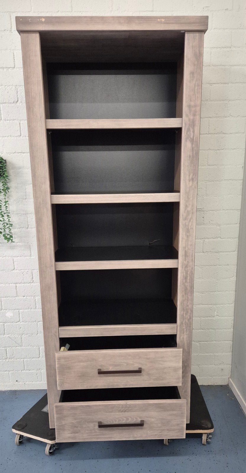 Nieuwe boekenkast Carrera || Faillissementverkoop, ., Eikenhout, Nieuw, 50 tot 100 cm