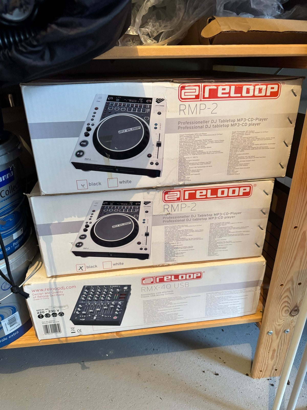 Reloop DJ set: 2x RMP-2 CD/MP3-spelers & RMX-40 USB mixer, Ophalen of Verzenden, Zo goed als nieuw, Dj-set, Reloop
