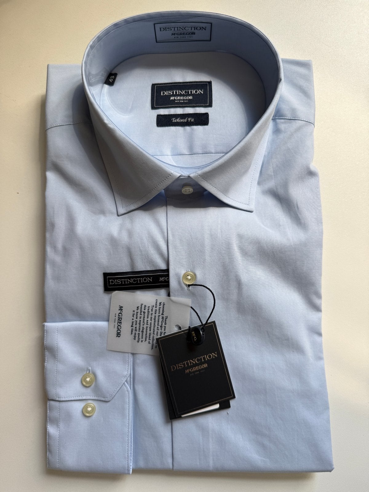 Distinction McGregor overhemd, maat 43, Kleding | Heren, Ophalen of Verzenden, Nieuw, Blauw, Halswijdte 43/44 (XL)