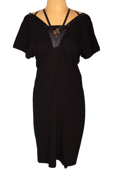Cop. Copine jurkje, jurk, Larissa, zwart, Mt. S, Kleding | Dames, Verzenden, Zwart, Zo goed als nieuw, Knielengte