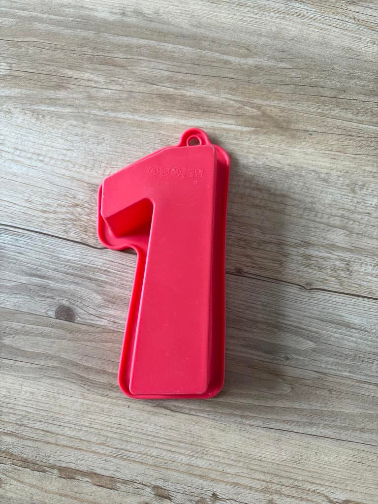 Siliconen bakvorm nummer 1 - 18,5 cm lang, 5 cm diep, Ophalen, Overige typen, Nieuw, Rood