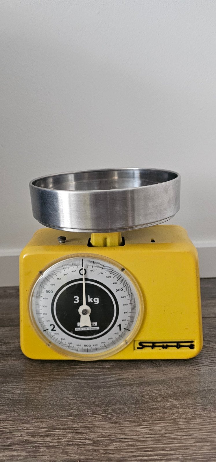 Vintage Gele Keukenweegschaal - Stube 3 kg, Ophalen