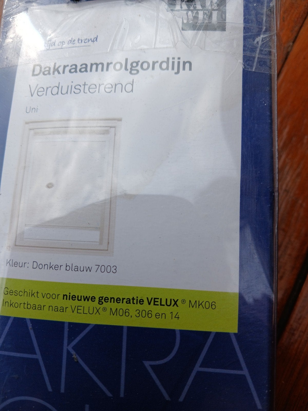 dakraam rolgordijn in casette, donkerblauw, verduisterend MK, Rolgordijn, Metaal, Nieuw, Ophalen of Verzenden