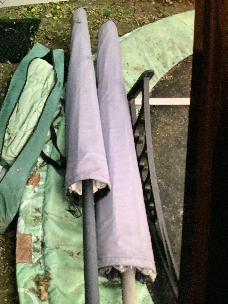 Parasol 2x, Ophalen, 2 tot 3 meter, Parasolvoet, Verstelbaar