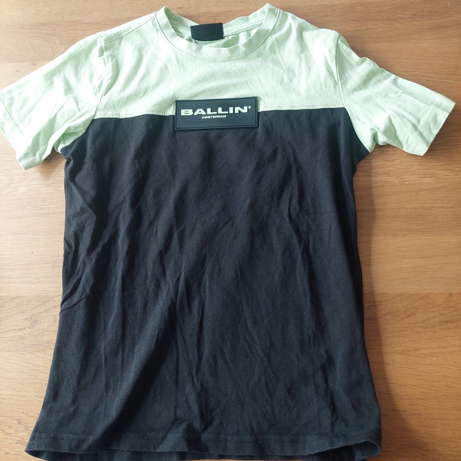 2 Ballin T-shirts zwart met lichtgroen, maat 10, Gebruikt, Ophalen of Verzenden, Shirt of Longsleeve, Ballin