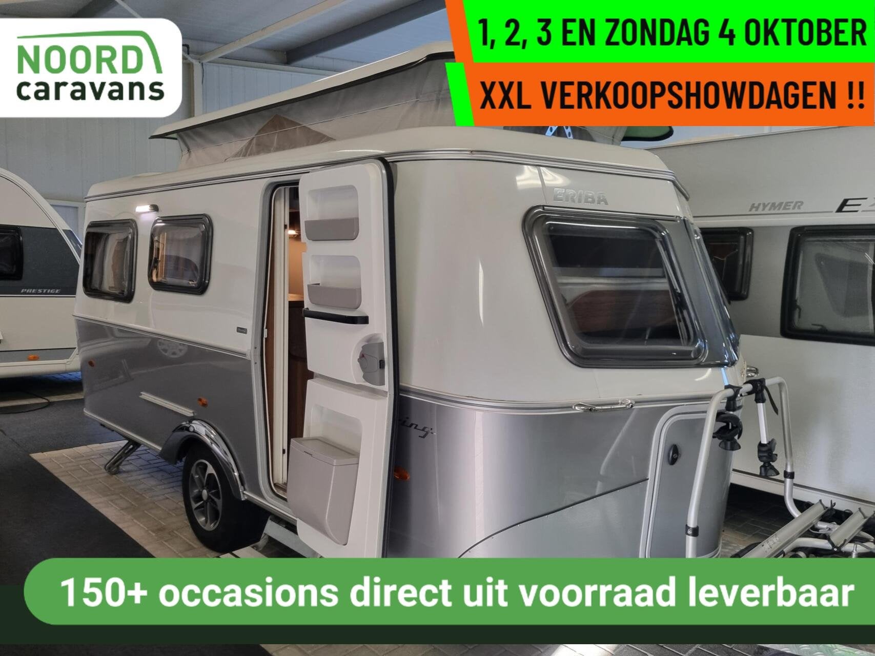 Eriba - XXL VERKOOPSHOW 24,25,26 & 27 SEPT. 10-17 UUR, Bedrijf, 5 tot 6 meter, Eriba, Hordeur