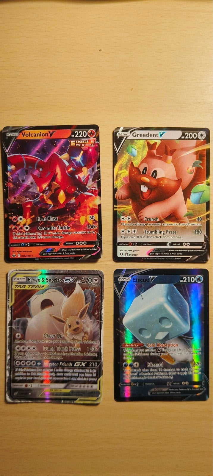 Pokémon Kaarten V en GX, Ophalen of Verzenden, Gebruikt, Meerdere kaarten