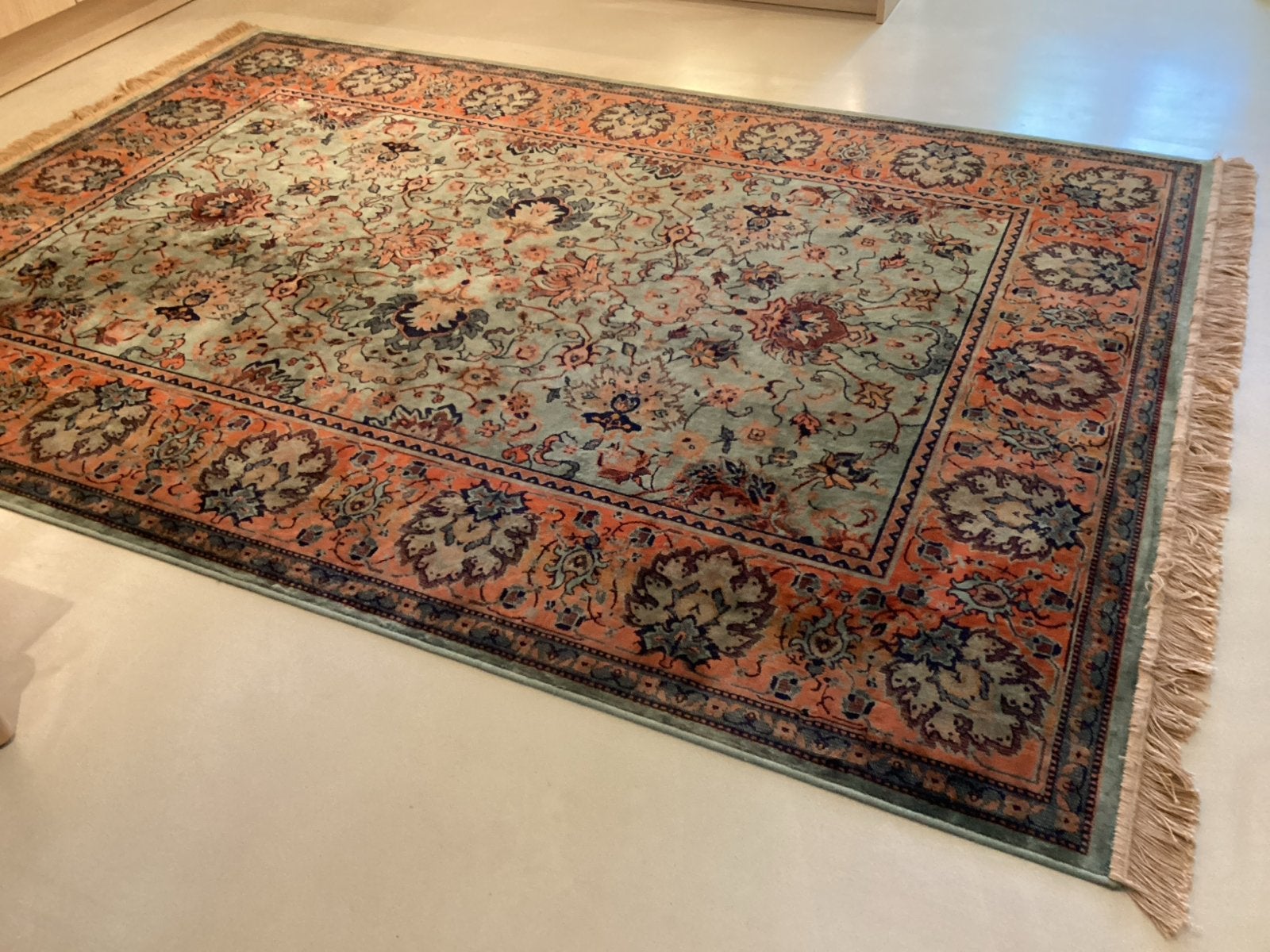 Vloerkleed Dutchbone Old Green 170x240 cm, Ophalen, 150 tot 200 cm, 200 cm of meer, Zo goed als nieuw