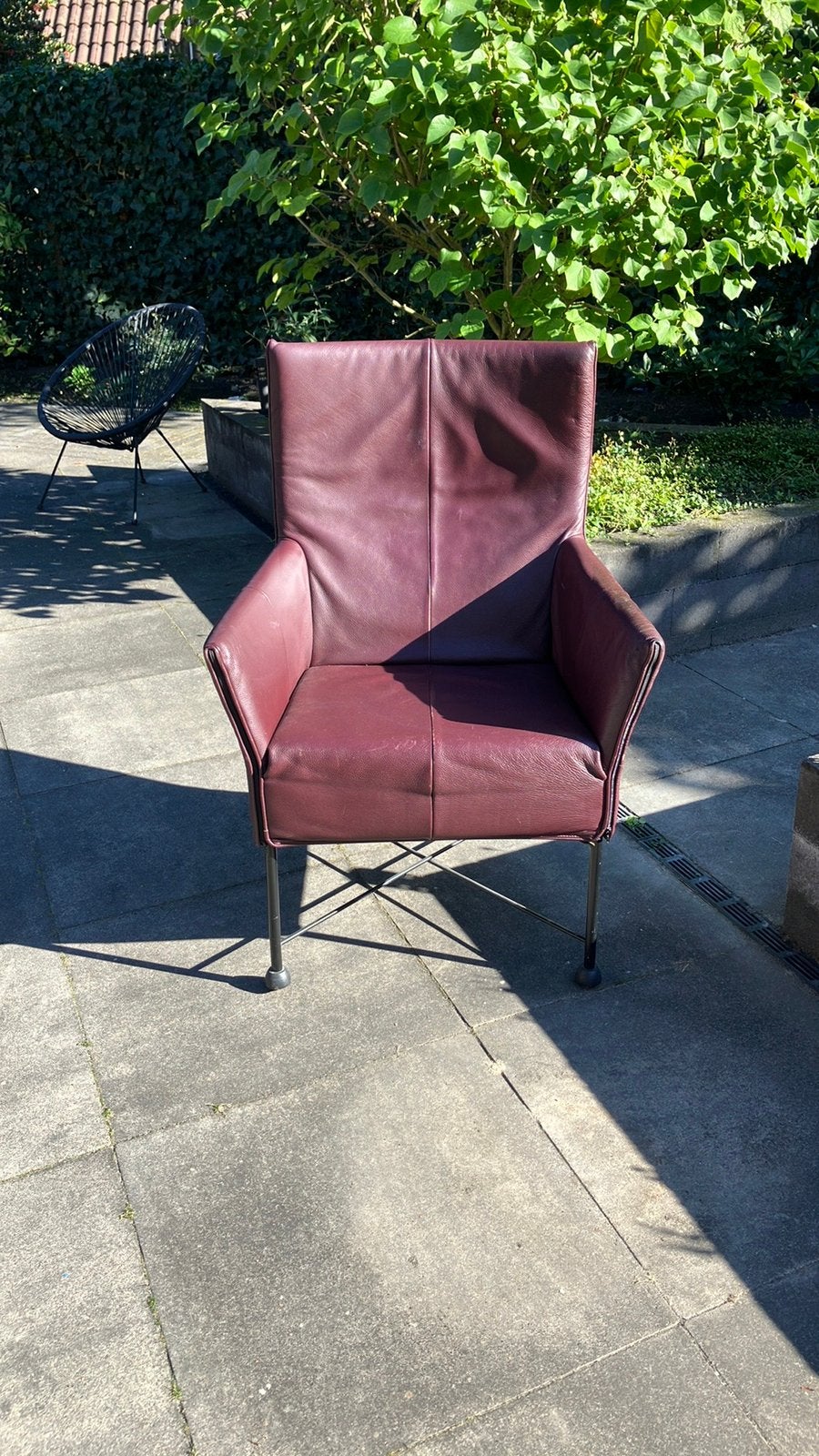 2x Charly Montis Bordeaux Rood/ aubergine, Huis en Inrichting, Ophalen, Gebruikt, 75 tot 100 cm, Modern/design