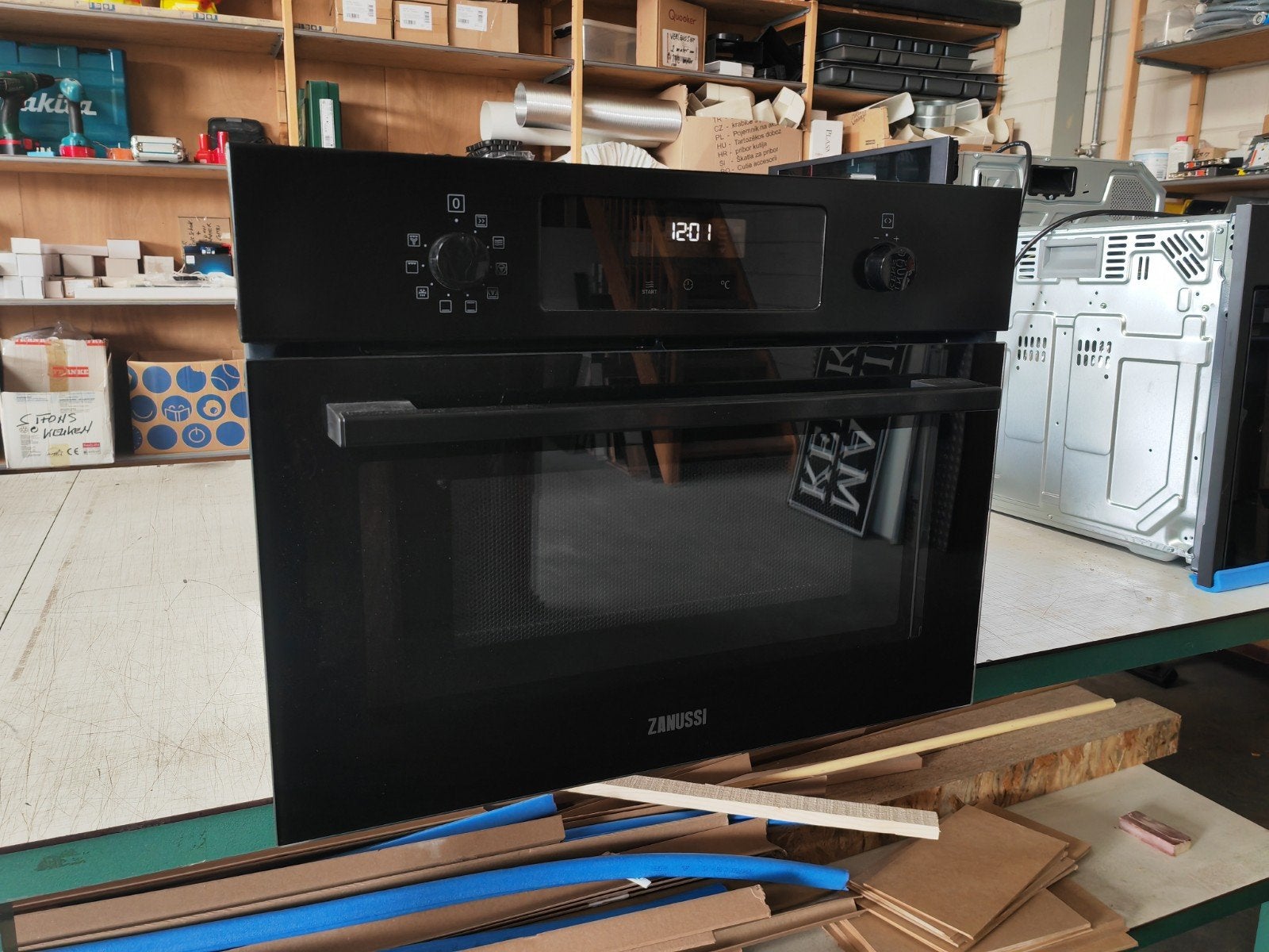 Zanussi Inbouw Combi-Oven ZVEKM6K2 – Uitstekende Staat, 45 tot 50 cm, Zanussi, Ophalen of Verzenden, Inbouw