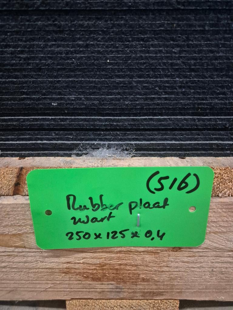 Rubber plaat zwart 250x125x0,4cm ( 516 ), Doe-het-zelf en Verbouw, Platen en Panelen, Ophalen, Nieuw, Nb, Nb