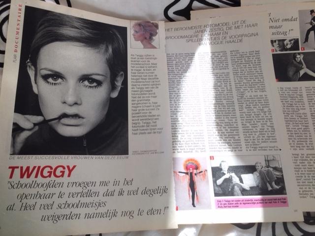 artikel over Twiggy flair documentaire, Ophalen of Verzenden, Gebruikt, Boek, Tijdschrift of Artikel