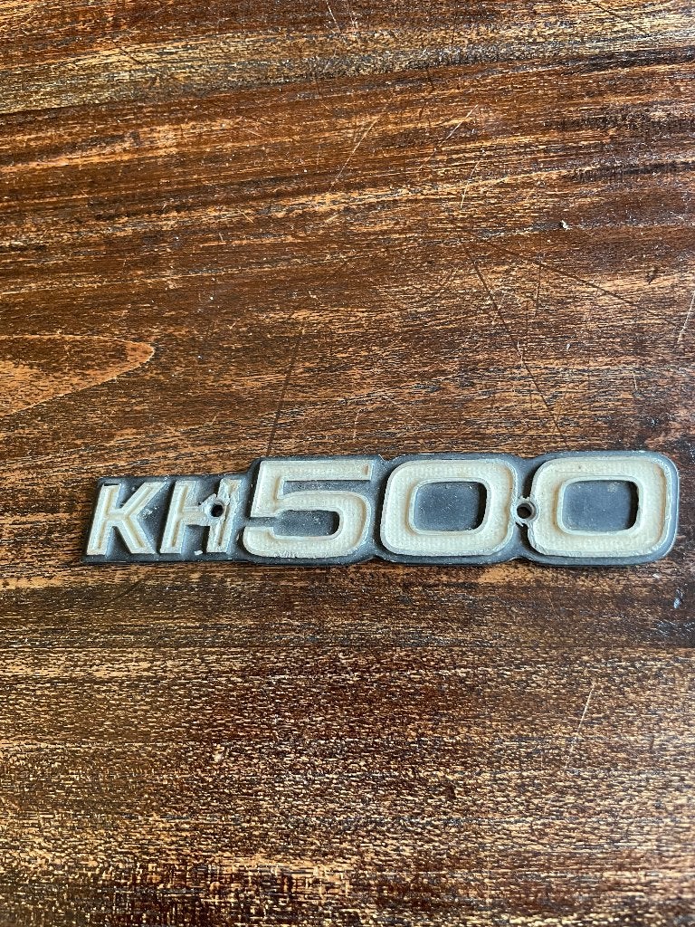 Kawasaki KH500 zijdeksel plaatje, Ophalen of Verzenden, Gebruikt