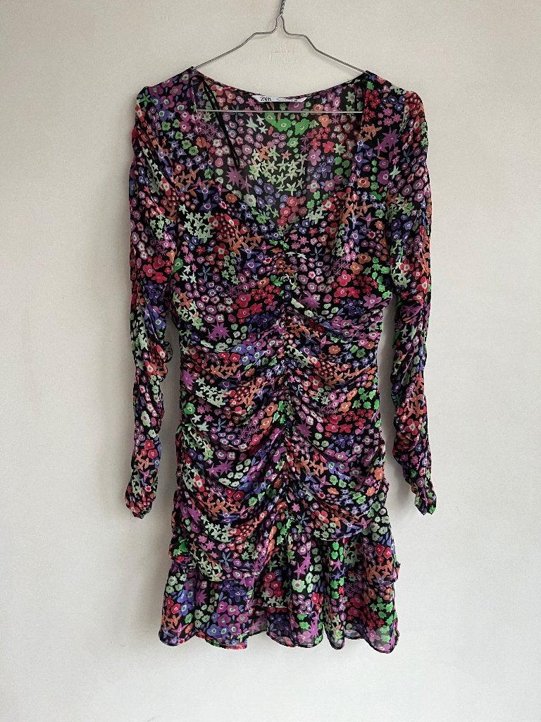 zara bloemen jurk, Verzenden, Zara, Zo goed als nieuw, Maat 36 (S)