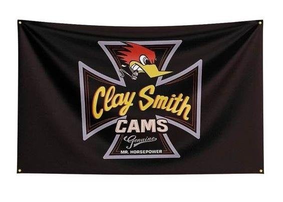 Clay Smith Cams mister Horsepower Speed Garage reclame vlag, Verzamelen, Am, Overige typen, Nieuw, Ophalen of Verzenden