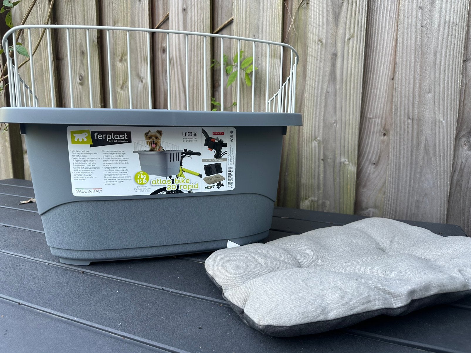 Ferplast Atlas Bike 20 Rapid Hondenfietsmand (tot 7 kg), Dieren en Toebehoren, Ophalen of Verzenden, Zo goed als nieuw