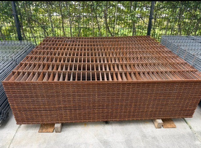 Dubbelstaafmat 8/6/8 163x250 -onbehandeld (blank) €22,50 ps, Ophalen, Nieuw, 20 meter of meer, Draad