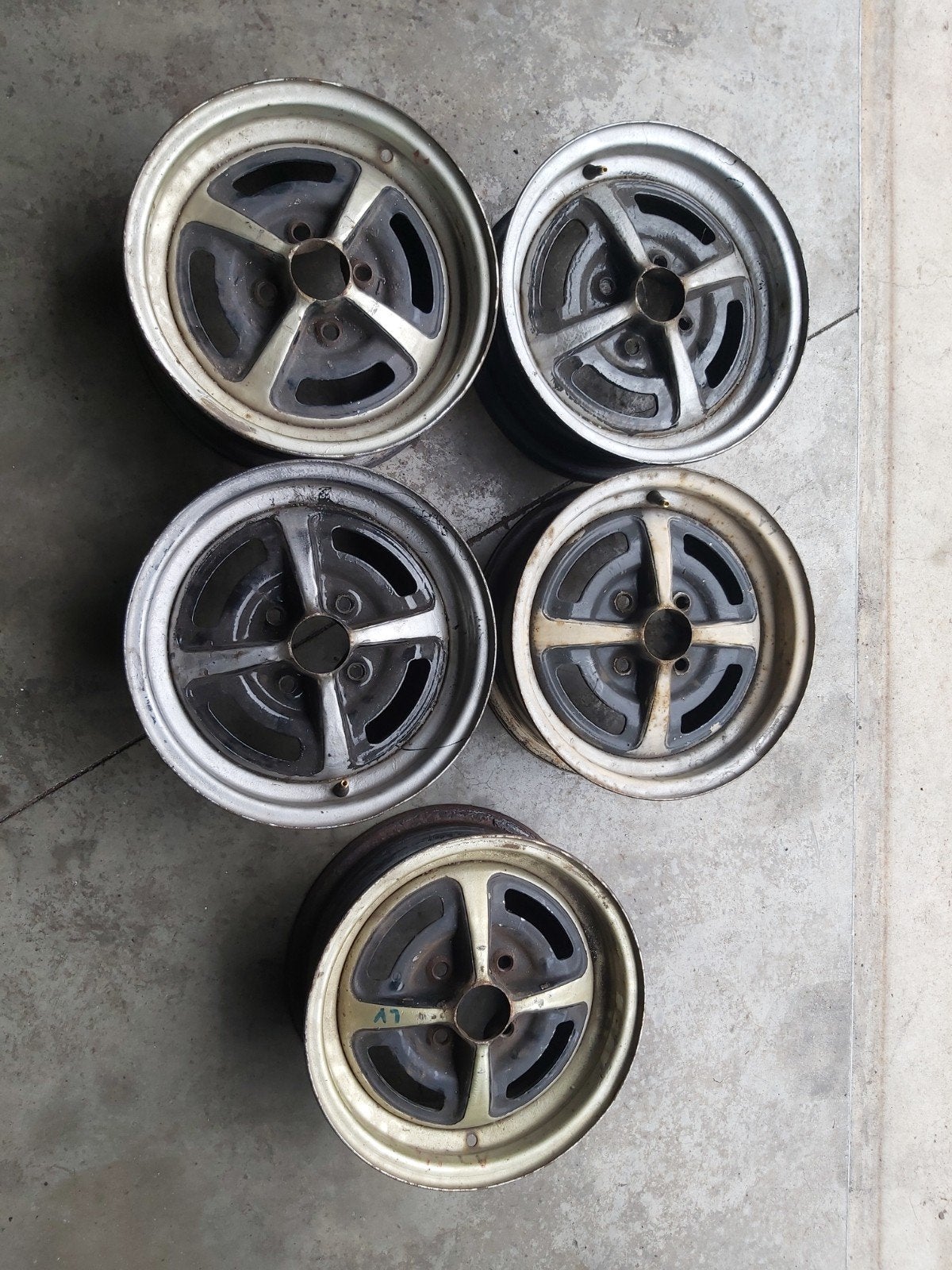 Opel SR velgen sleufgaten Kadett B / Manta A / Ascona A / GT, Ophalen, Gebruikt, Achter, Opel