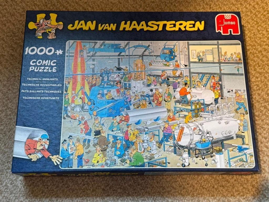 Jan van Haasteren puzzel - 1000 - Technische hoogstandjes, Verzenden, 500 t/m 1500 stukjes, Gebruikt, Legpuzzel