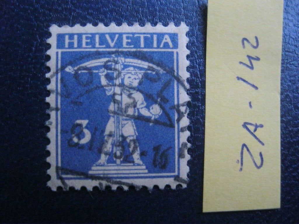 zwitserland - jongen met kruisboog 1924 (za-142), Ophalen of Verzenden, Gestempeld