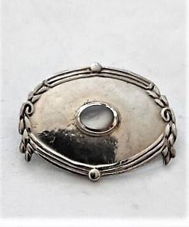 Zilveren broche met parelmoer, 925 (6895-2647), Ophalen, Zo goed als nieuw, Zilver, Zilver