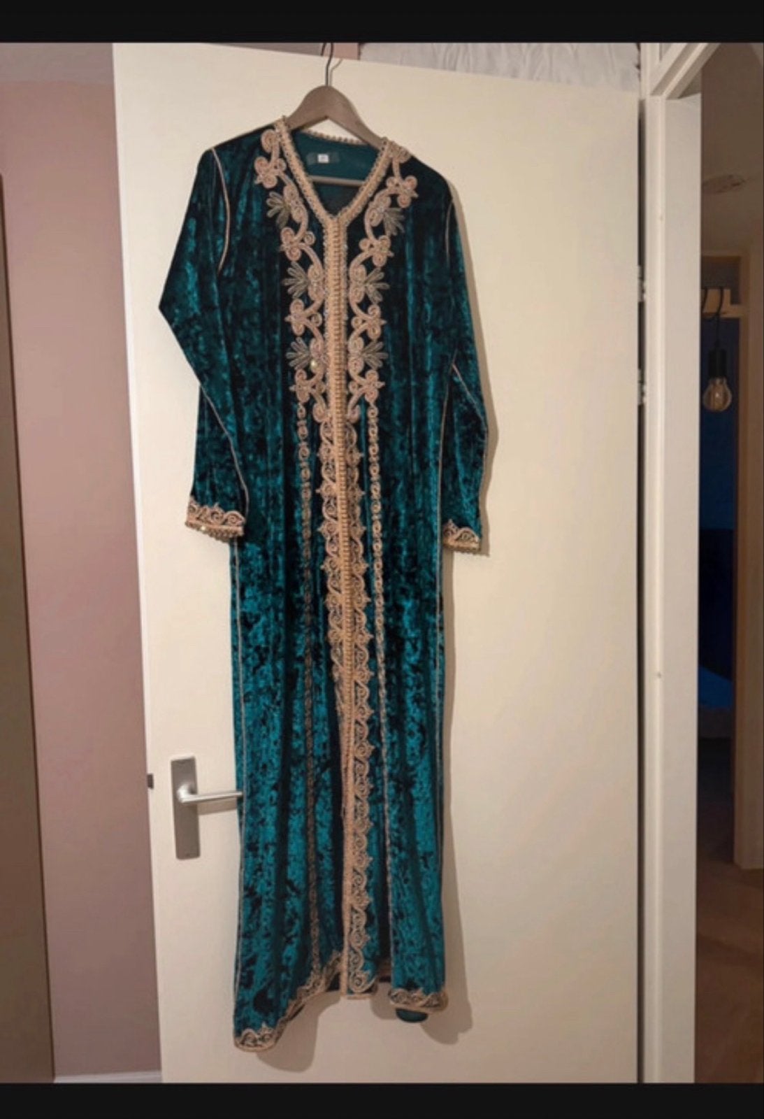 Elegante Marokkaanse jurk - XL/XXL, Maat 46/48 (XL) of groter, Ophalen of Verzenden, Zo goed als nieuw, Onder de knie