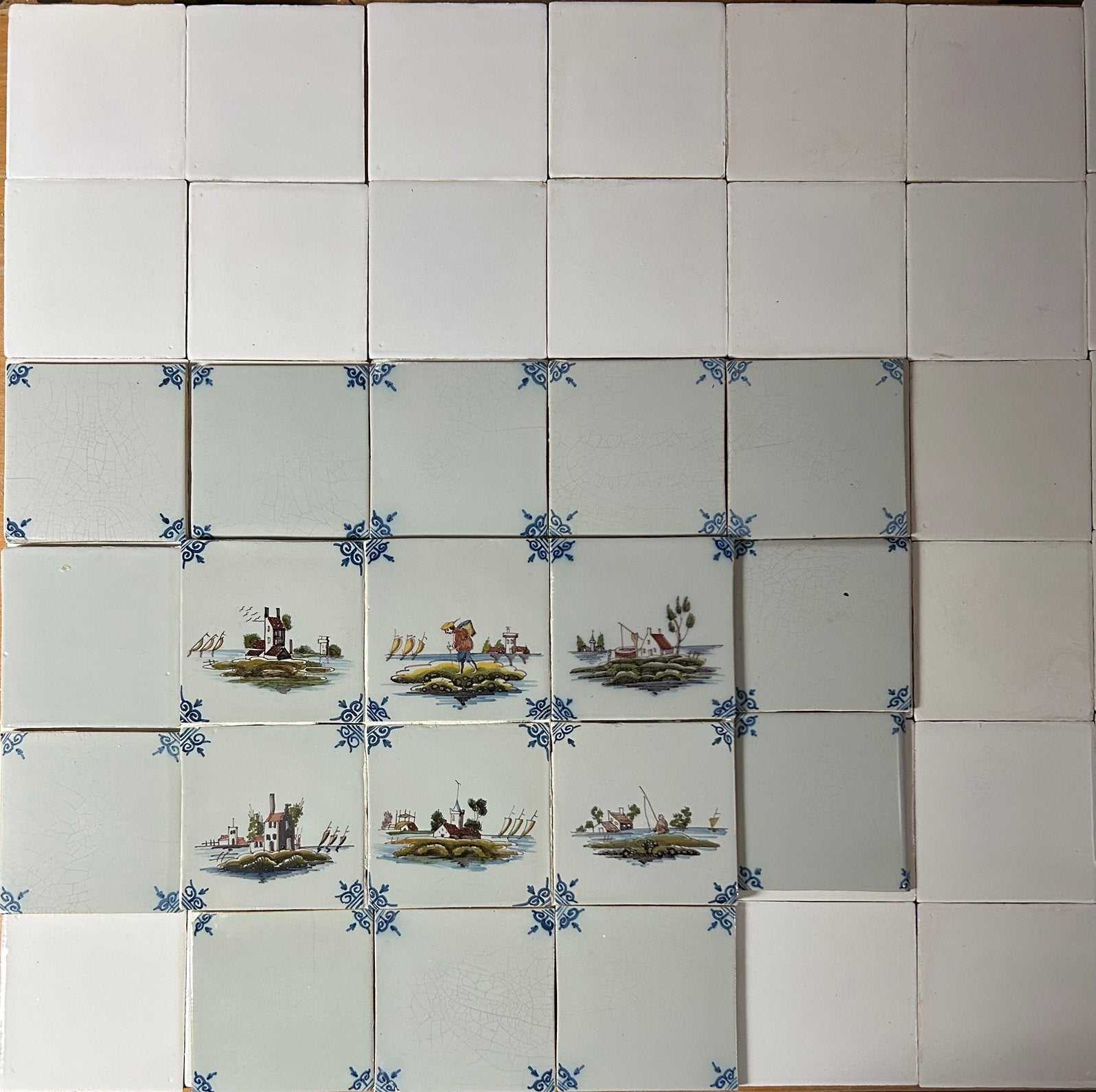 Prachtige combinaties van Friese witjes met Tegeltjes/tablos, Ophalen of Verzenden