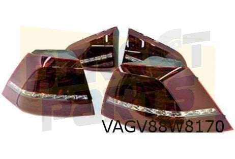 Volkswagen Golf VII achterlichtset FACELIFT (R-type/ LED/ do, -, -, Nieuw, -