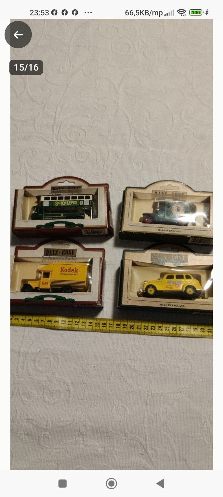 DAYS GONE 4x antieke modelauto's - Vintage verzameling, Ophalen of Verzenden, Auto