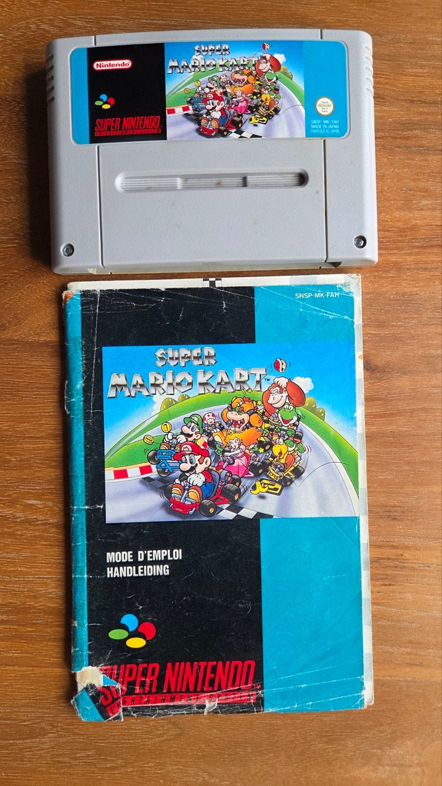 Super Mario Kart SNES met handleiding, Gebruikt, Racen en Vliegen, 2 spelers, Eén computer
