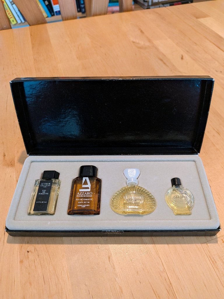 Vintage Azzaro miniatures set, Verzamelen, Ophalen of Verzenden, Nieuw, Miniatuur, Gevuld