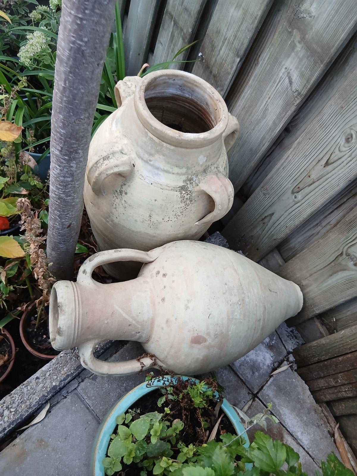 Set van 2 terracotta kruiken, Ophalen, Gebruikt, Rond, Minder dan 25 cm
