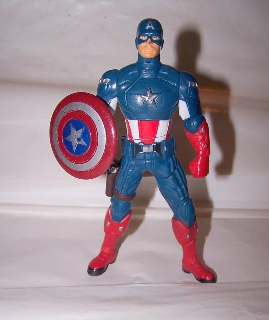 Captain America actiefiguur. Compleet/nwst., Ophalen of Verzenden, Superheld, Zo goed als nieuw, Beeldje of Figuurtje