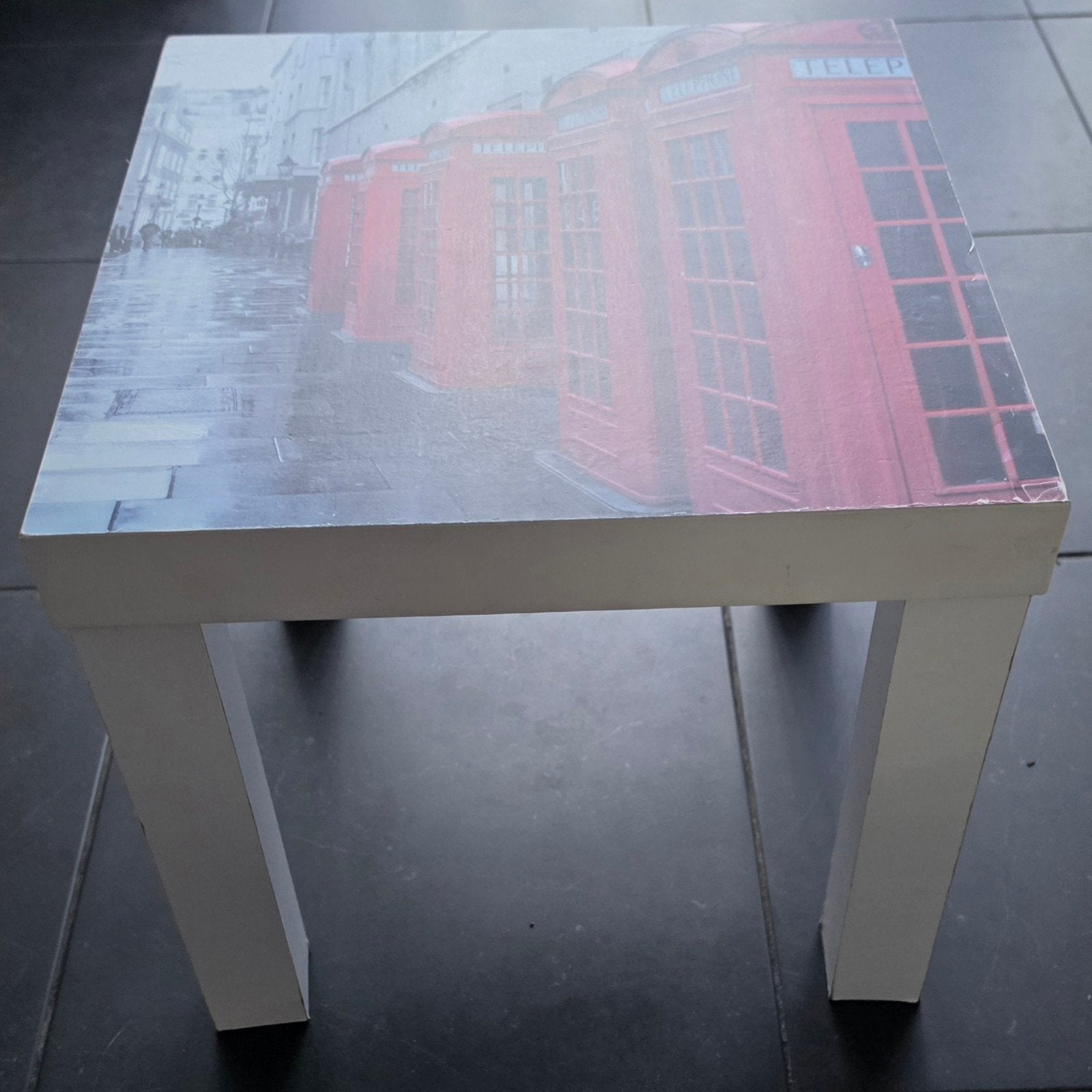 Bijzettafel met Londen telefooncel print, Ophalen, Minder dan 45 cm, Minder dan 55 cm, Gebruikt