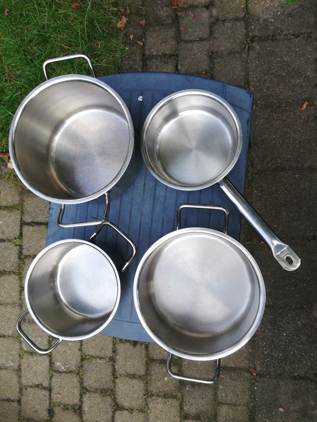 fissler pannenset, Ophalen, Gebruikt, Met deksel, Pannenset