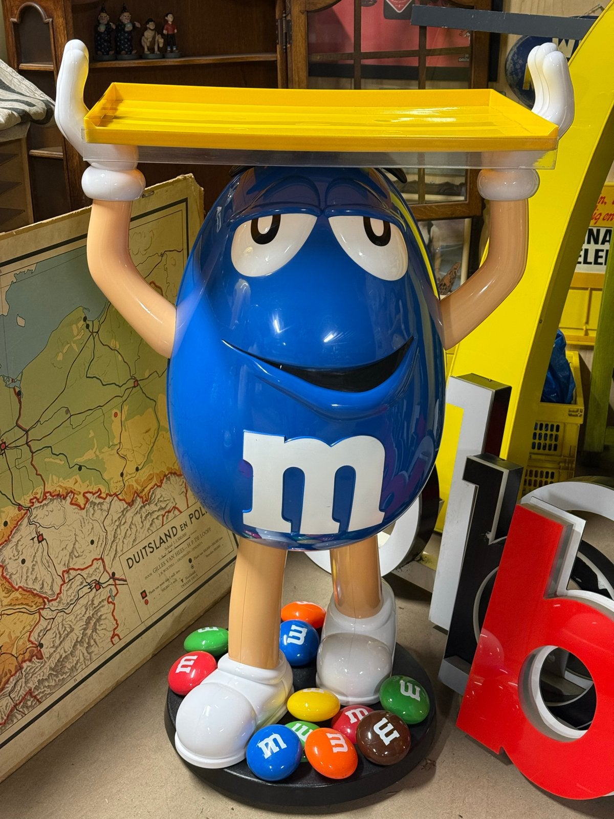 XXL Blauwe M&M Eyecatcher - 110cm - Perfecte Staat, Ophalen of Verzenden, Zo goed als nieuw, Reclamebord
