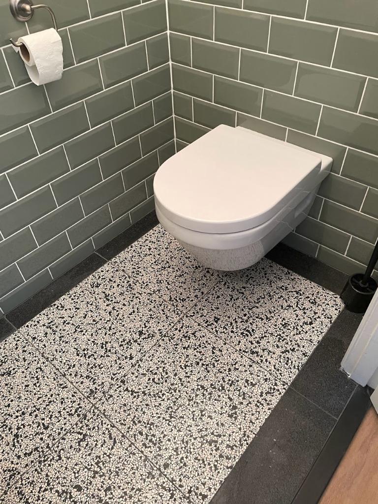 Terrazzo tegels zwart Ecostone Ebano 40x40 granito plinten, 40 tot 60 cm, 40 tot 60 cm, Nieuw, Ophalen of Verzenden