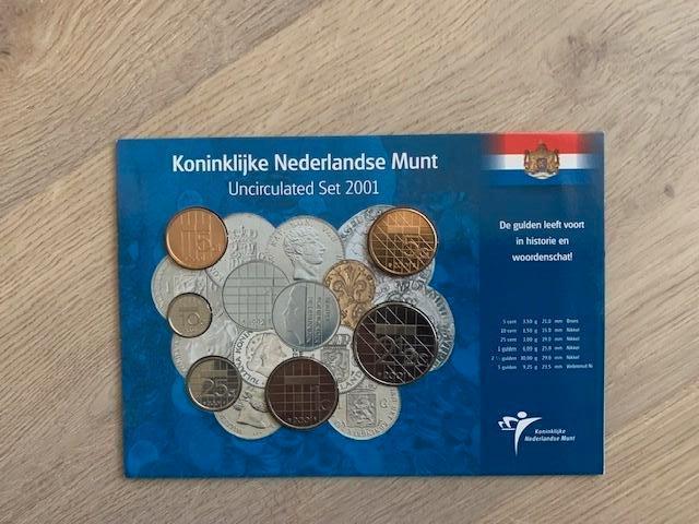 Nederland Jaarset Munten 2001 UNC - De laatste guldens, Ophalen of Verzenden, Koningin Beatrix, Setje