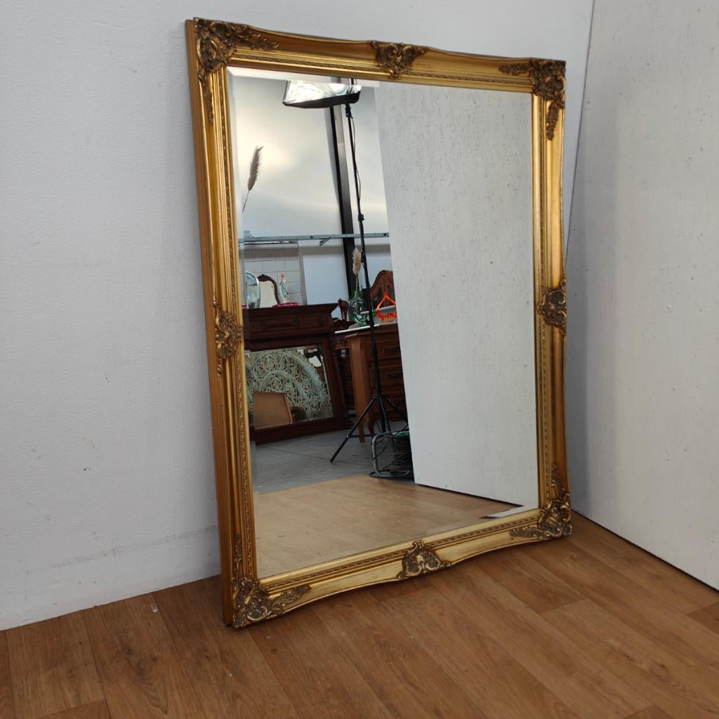 Grote Vintage Barok brocante facet schouwspiegel spiegel  01, Huis en Inrichting, Woonaccessoires | Spiegels, Valkenswaard, Info@flashbackfurniture.nl