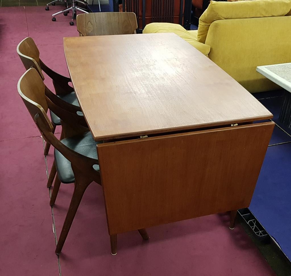 Deense design tafel met uitbreidbaar blad, Ophalen of Verzenden