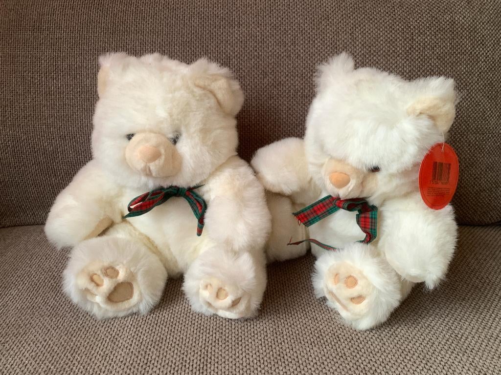 4 Mac Bear Collection Pluche Beren beer met groen rood strik, Ophalen of Verzenden, Zo goed als nieuw, Stoffen beer, Overige merken