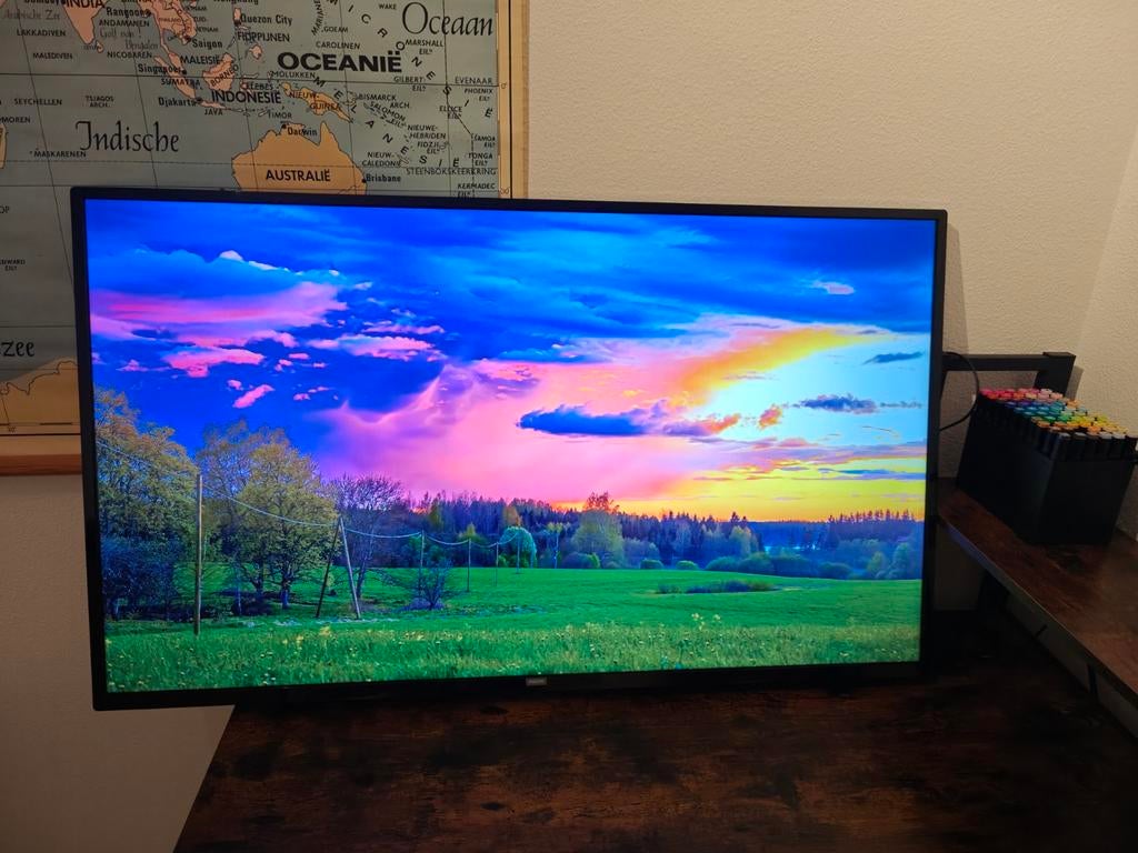 Mooie Philips smart tv 4k, 50 inch, Ophalen, 100 cm of meer, 50 Hz, Philips